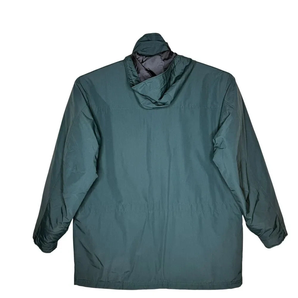 L.L. Bean Men’s Jacket Size L Green Coat Parka Polartec Hooded Thinsulate